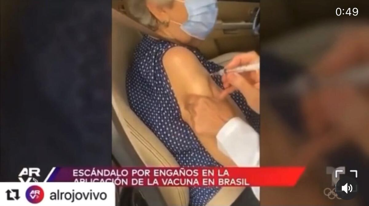 Cruel engaño en vacunación contra la covid-19 a adultos mayores en Brasil. Enfermeros no aplican el antídoto | Video