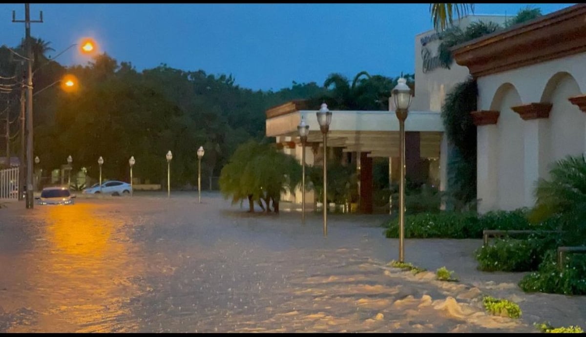 La Villa bajo el agua por las intensas lluvias. Video