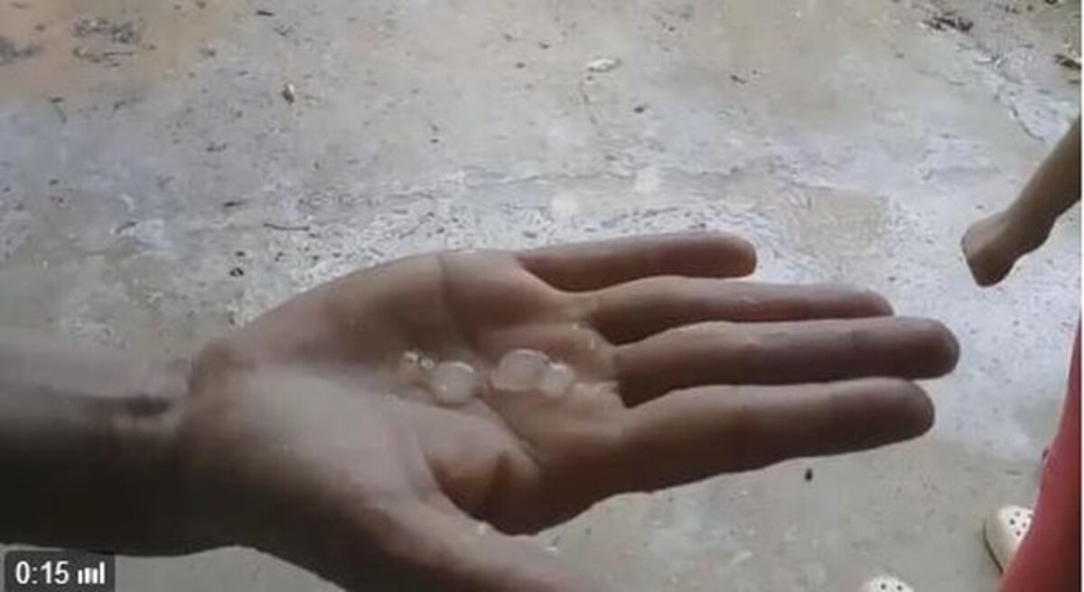 VIDEO. SORPRENDENTE. Llovió granizo en Soná este Sábado Carnaval