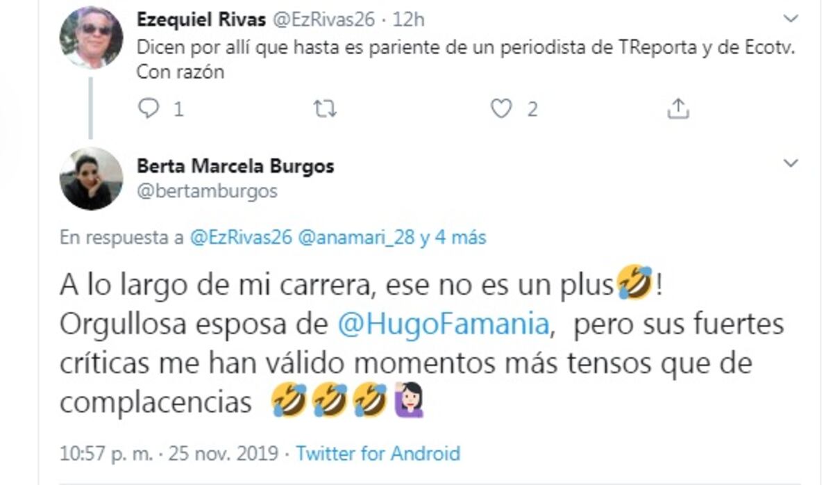 Esposa de Hugo Famanía maneja cuenta institucional y se equivoca. ‘Ataca’ a diputado independiente