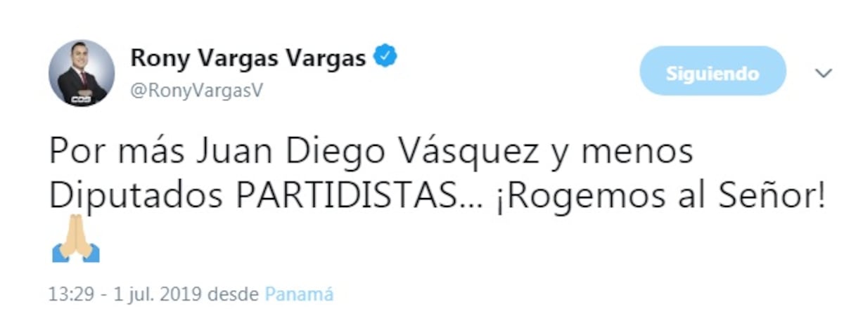 Se formó. Disputa entre diputados Zulay Rodríguez y Juan Diego Vásquez. Se enfrentan