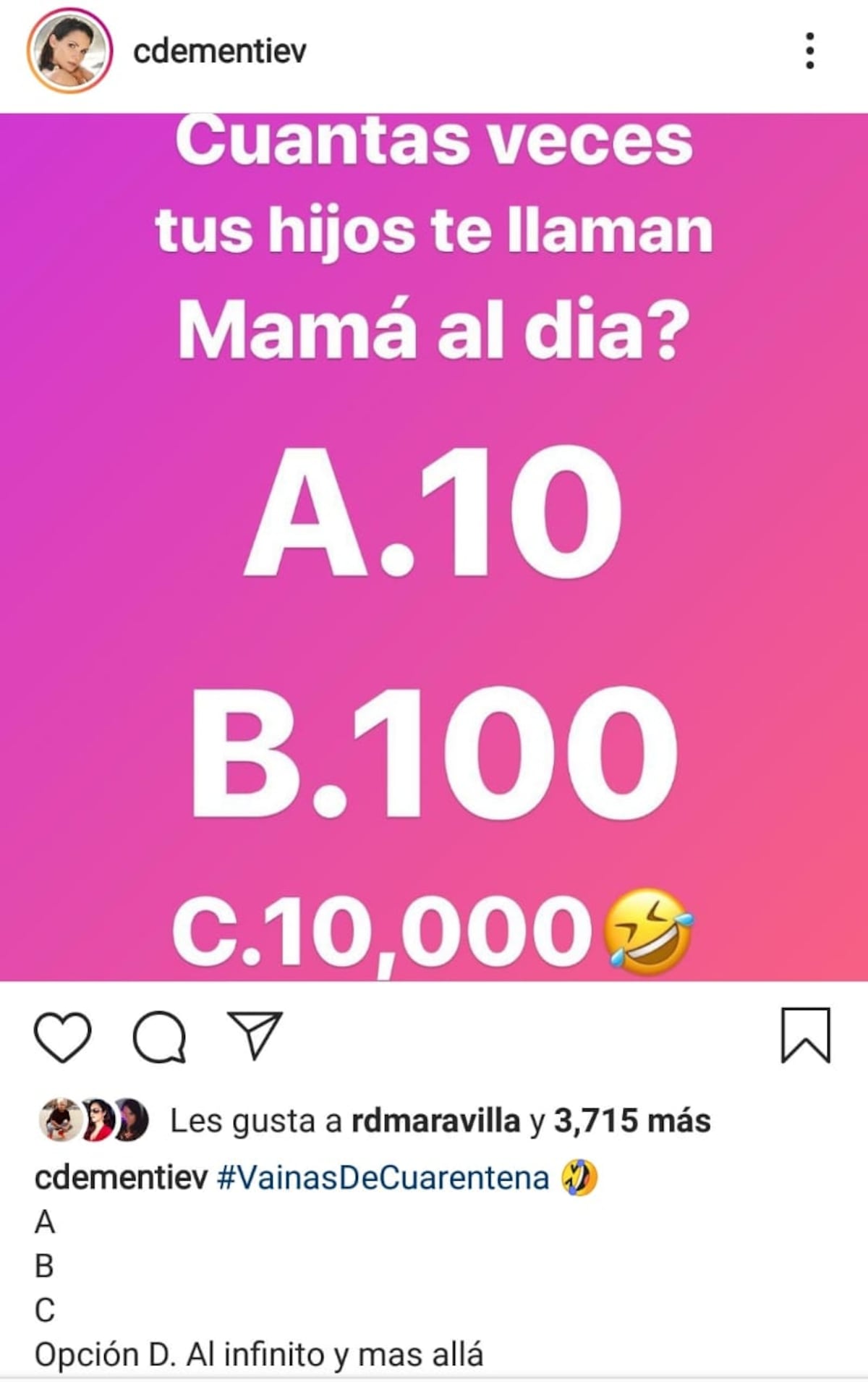 Mamás se identifican con la pregunta que hizo Carolina Dementiev en Instagram