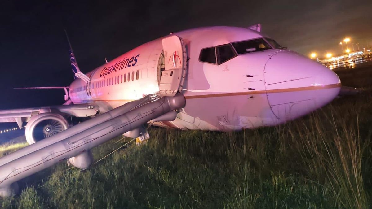 Avión se sale de la pista en el Aeropuerto Internacional de Tocumen. Video + fotos