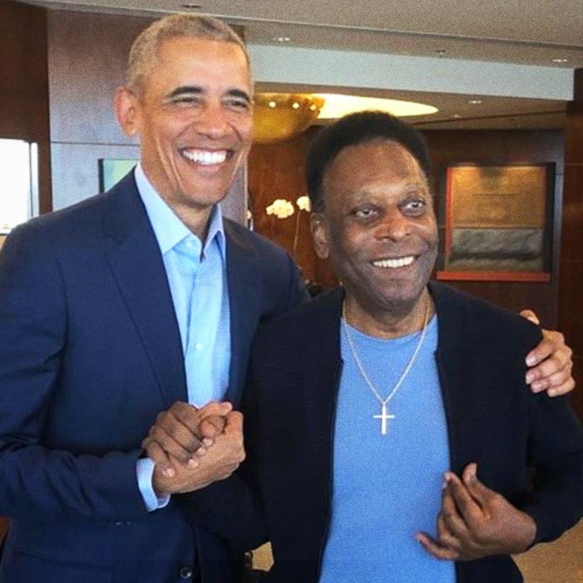 Obama y Pelé se reúnen para trabajar ‘por un mundo mejor’