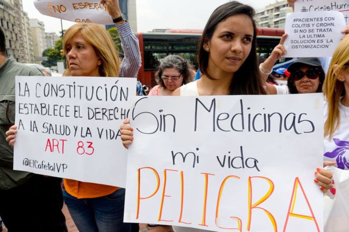 Enfermos exigen medicamentos en Venezuela