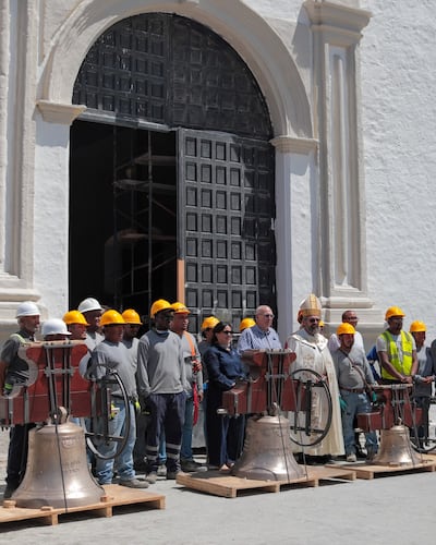 Cuatro campanas, siglos de historia: así avanza la restauración de la Iglesia de Portobelo