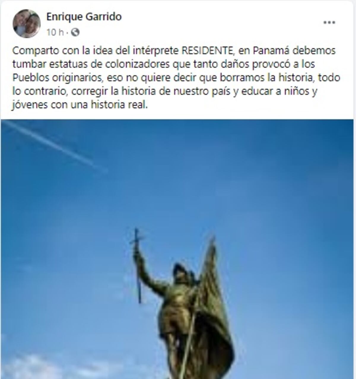 Embajador de Panamá pide que se tumbe la estatua de Vasco Núñez de Balboa. Se une a clamor del cantante Residente