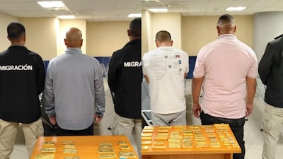 Viaje cancelado: tres venezolanos son devueltos desde Tocumen por llevar 76 barras de oro sin declarar + VÍDEO