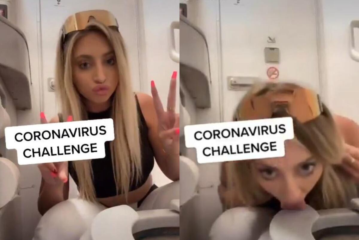 Hasta dónde llegan los humanos por un ‘like’. Modelo hace el ‘Coronavirus challenge’ al lamer un inodoro