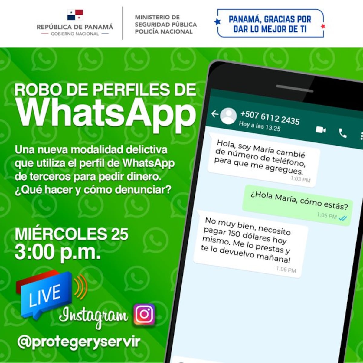 ¿Utilizan su perfil de WhatsApp para pedir dinero?