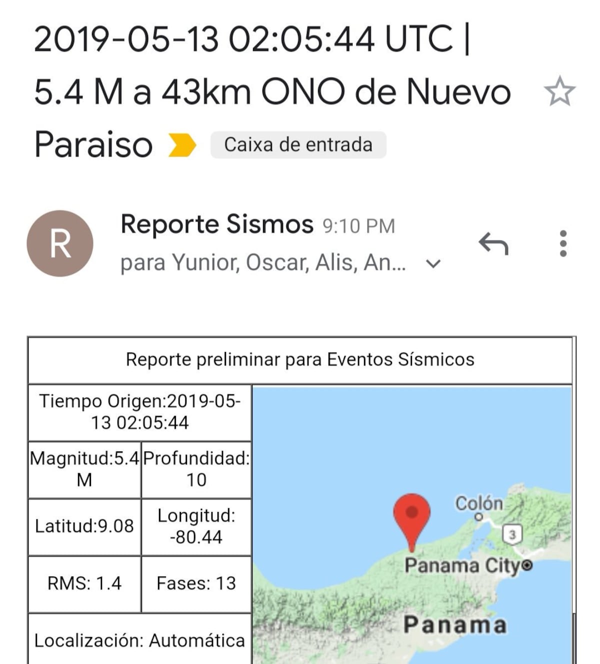 Un nuevo sismo de magnitud 5,4 estremece Panamá