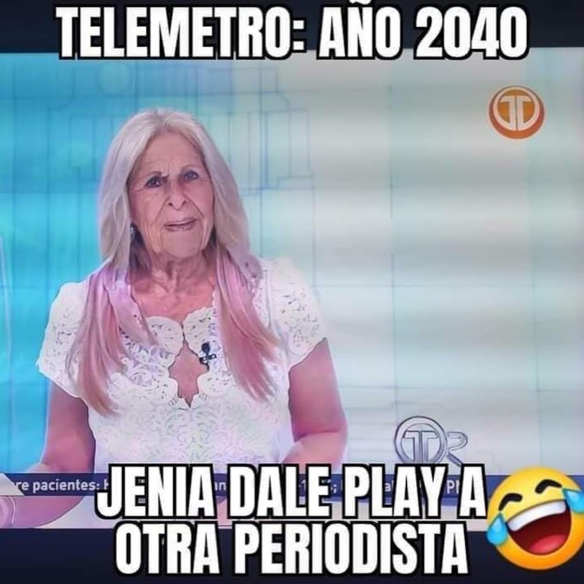 Le hacen meme. Por machismo quieren que a  Jenia Nenzen la reemplacen. Colega la defiende