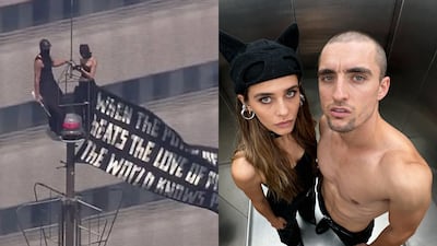 Escalaron el Empire State, colgaron una pancarta y terminaron comprometidos… y arrestados