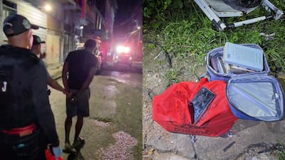 ¡Lo frenaron en seco y lo dejaron sin el botín! Nicaragüense sospechoso de robo a local comercial en Parque Lefevre es aprehendido en Santa Ana + VIDEO