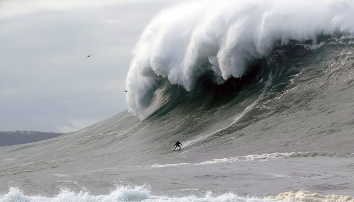 Surfista Sebastian Steudtner rompe récord con una ola colosal