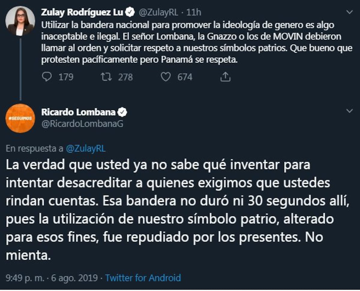 Sujeto que tenía la Bandera de Panamá con los colores arcoíris es llevado al Juez de paz. Videos