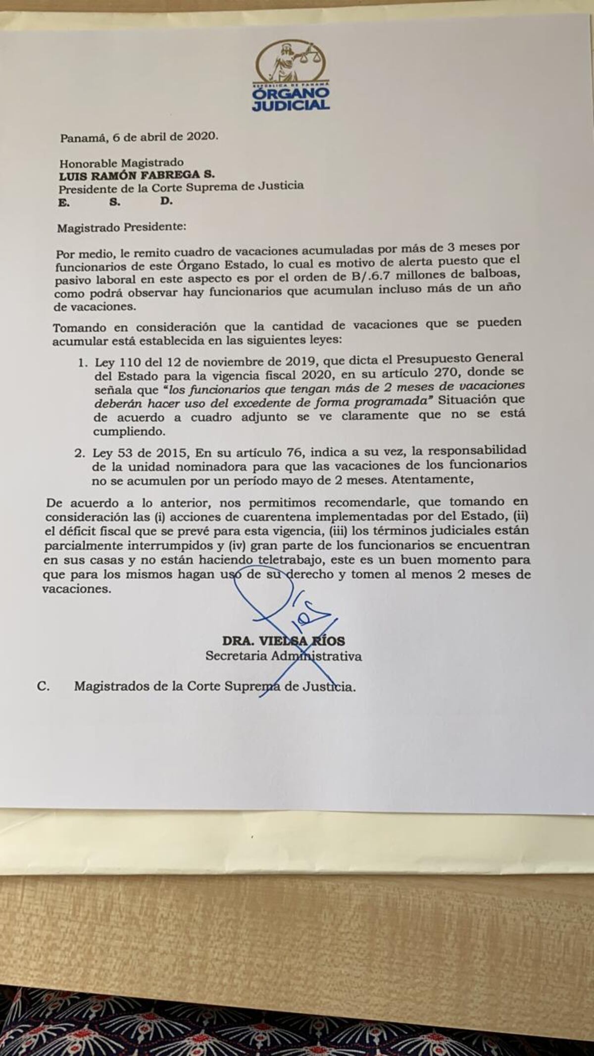 Órgano Judicial se prepara para enviar a gran número de funcionarios de vacaciones