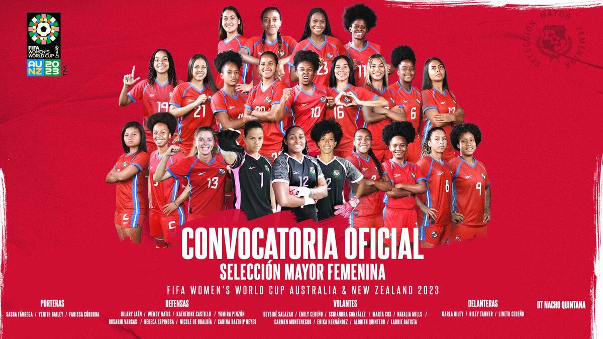 Panamá ya tiene la lista de sus 23 jugadoras mundialistas