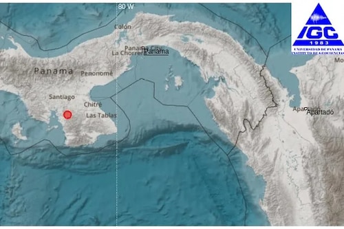 Última hora. Sismo de magnitud 4.2 estremece la provincia de Veraguas