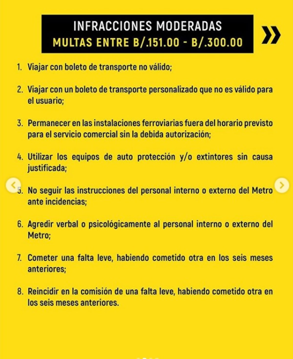 Cuidado. Si botas basura en el Metro te podría costar hasta 150 dólares